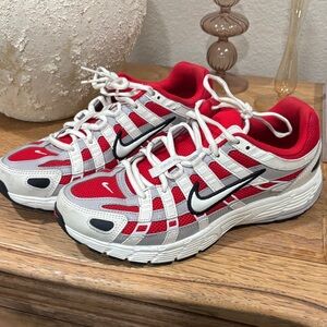 Nike p6000 Red and White Athletic Shoes